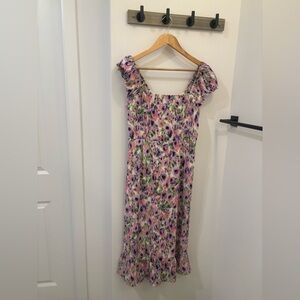 Collective concepts Floral Ruffle Sleeve Dress